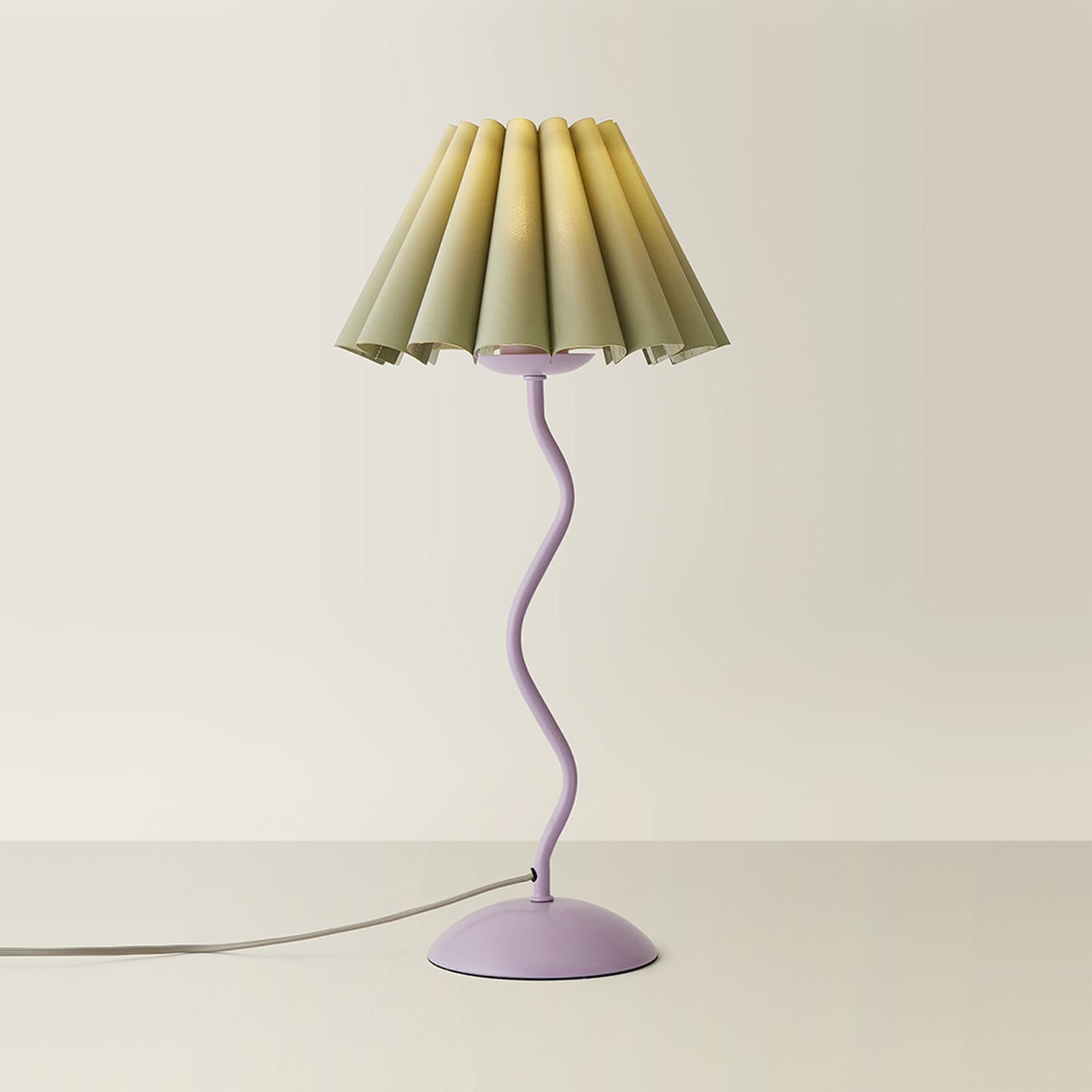 Image of Wiggle Pastel Metal Table Lamp with&hellip;