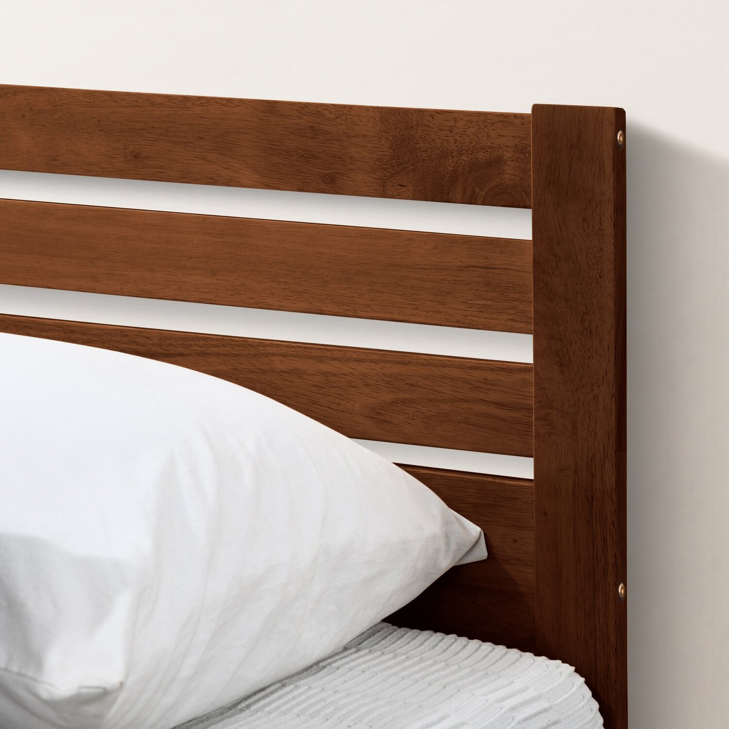 Declan Solid Wood Bed Frame - Walnut Single