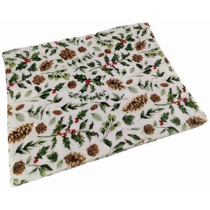Christmas Foliage Fleece Throw