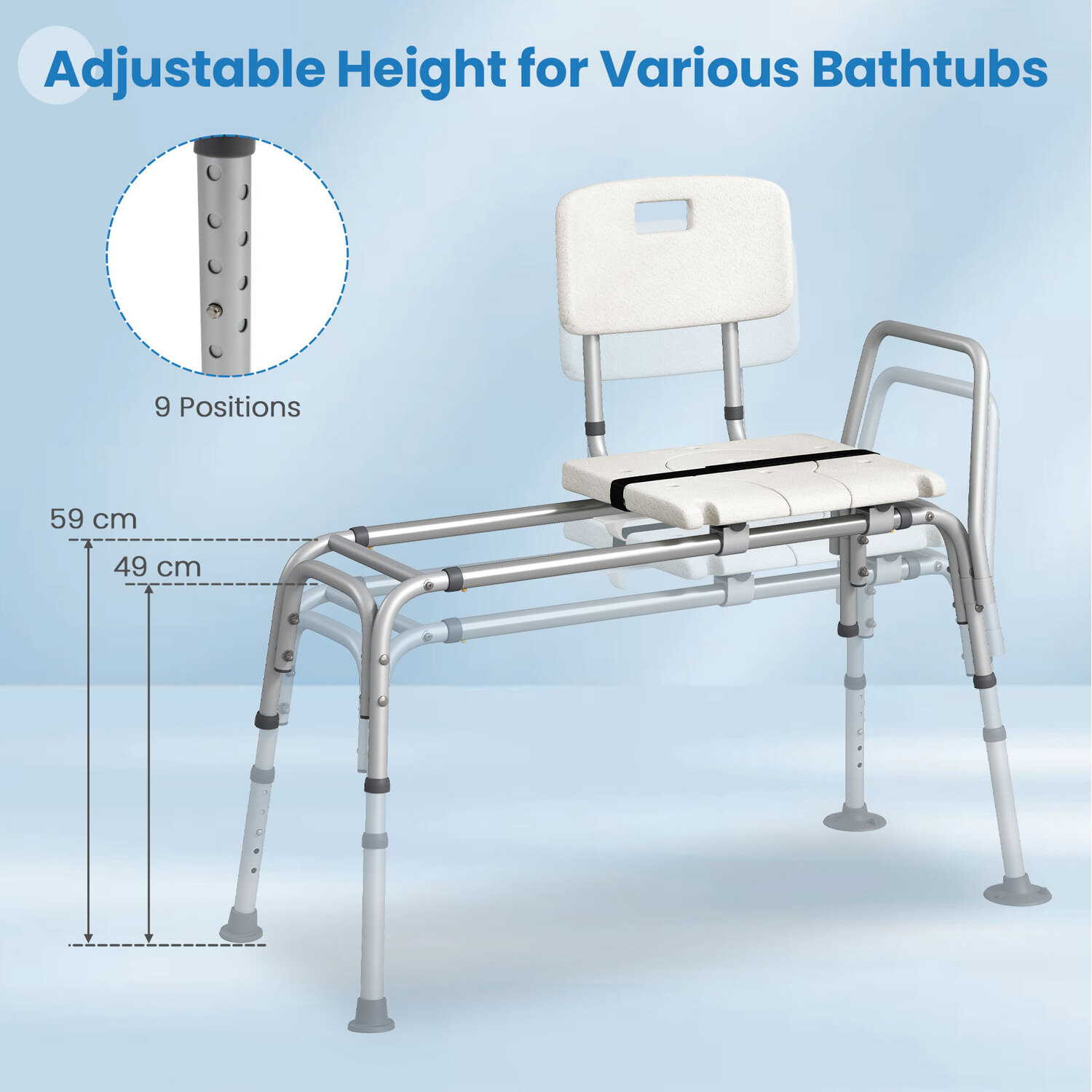 Sliding Tub Transfer Bench Bathtub Chair
