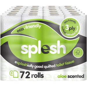 Splesh Quilted Luxury 3 Ply Toilet Tissue Paper, 72 Rolls