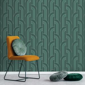 Cascade Arch Wallpaper Metallic Textured Vinyl