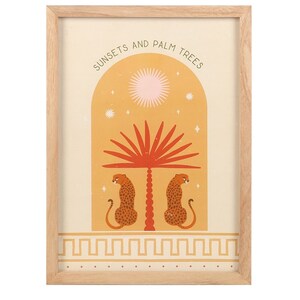 Exotic Leopard Palm Wall Art Print For Tropical Vibes