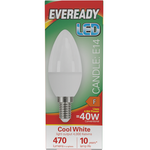 Eveready LED Candle E14 SES 470lm 4000K
