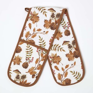 Autumn Woodland 100 Cotton Double Oven Glove
