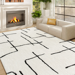 HOMCOM High Pile Modern Shaggy Rug, Soft Floor Carpet 120 x 170 cm