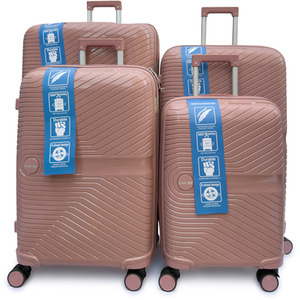 4 Piece Expandable Hard Shell Suitcase Set with TSA Locks and Spinner Wheels