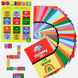 Dominoes Positive Affirmations Card Game for Kids