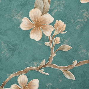 Vintage Non-Pasted Non-Woven 3D Embossed Floral Wallpaper Roll