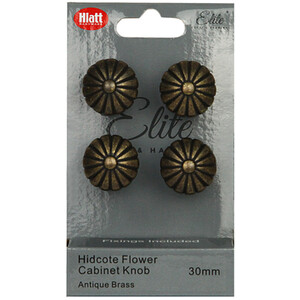 Pack of 4 Hidcote Flower Cabinet Knobs