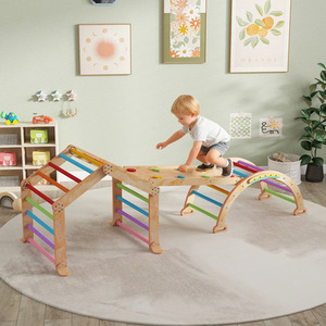 AIYAPLAY Climbing Frame 9 in 1 with Ramp Slide