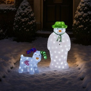 Christmas The Snowman and Snow Dog Decoration