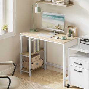 VASAGLE Industrial Computer Office Desk with Shelves