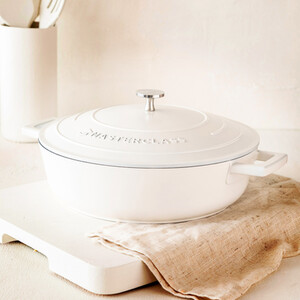 MasterClass Cream Cast Aluminium Shallow Casserole Dish, 4L