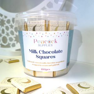 Milk Chocolate Squares Tub 100pk