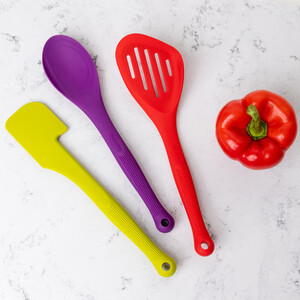 Colourworks 3-Piece Silicone Cooking Utensils Set