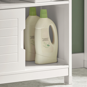 Under Sink Bathroom Storage Cabinet with Shelf and Double Sliding Door