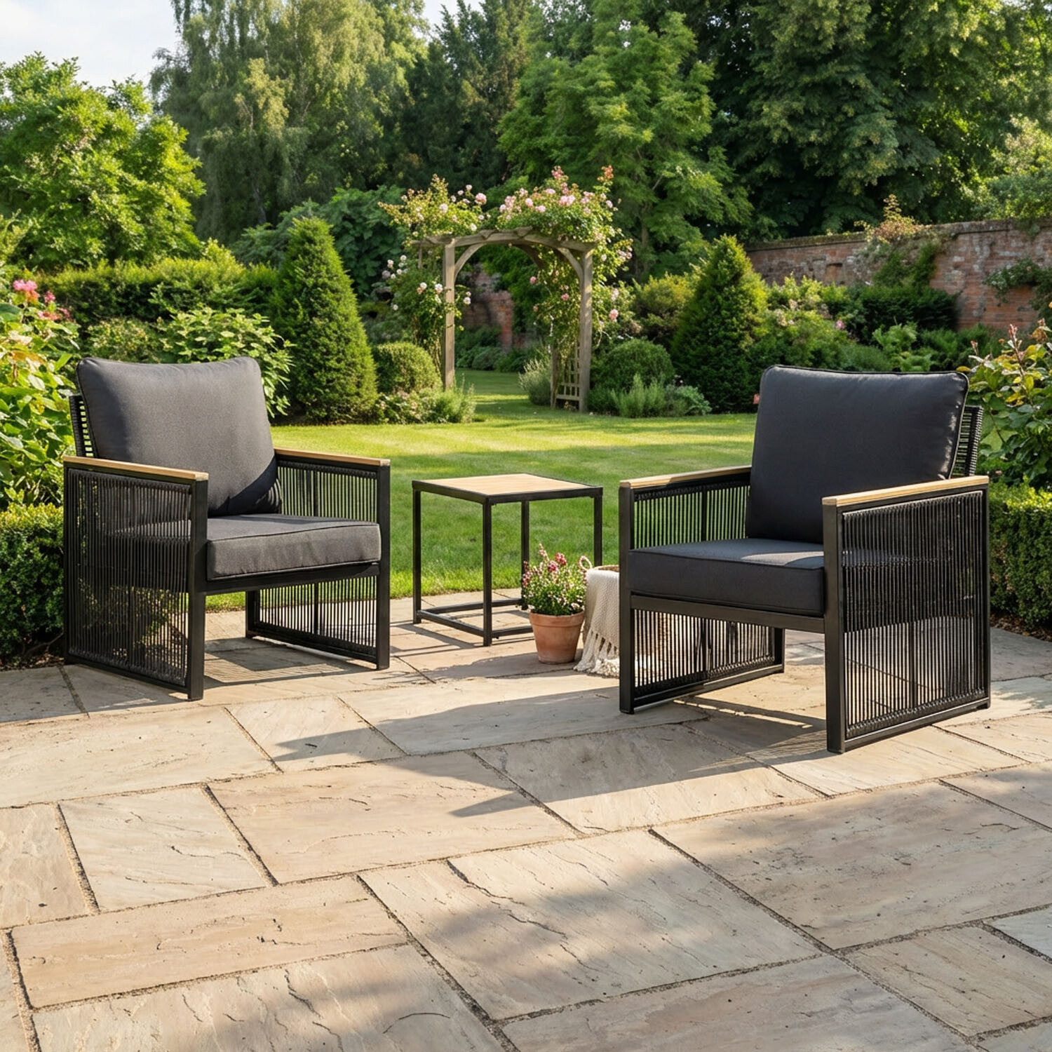 Image of Eiffel 3pcs Bistro Set - Black