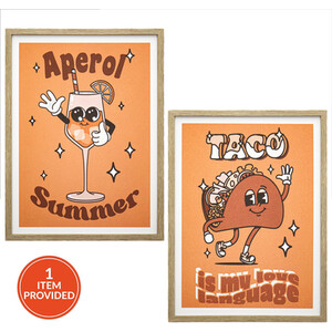 Summer Graphic Framed Wall Art