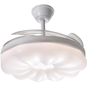 Dimmable Ceiling Fan Light with Remote and Retracted Blades