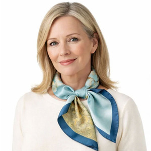 Golden Blossom Tree Silk-feel Scarf