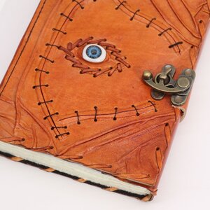 Light Brown Evil Eye Journal Deckle Edges