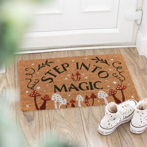 Woodland Mushroom Doormat Step Into Magic Indoor Welcome Rug