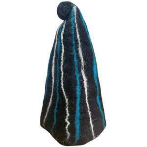 Rainbow Felted Sauna Wizard Hat - Soft Wool, Colorful  Breathable