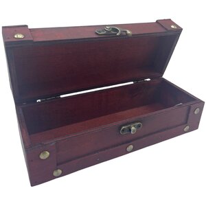 Long Tan Tea Chest for Storage Decor Durable Stylish Organizer