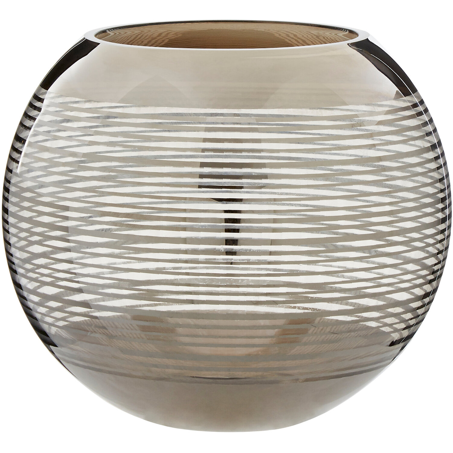 Azul Small Ombre Vase in Grey - Glass 100%
