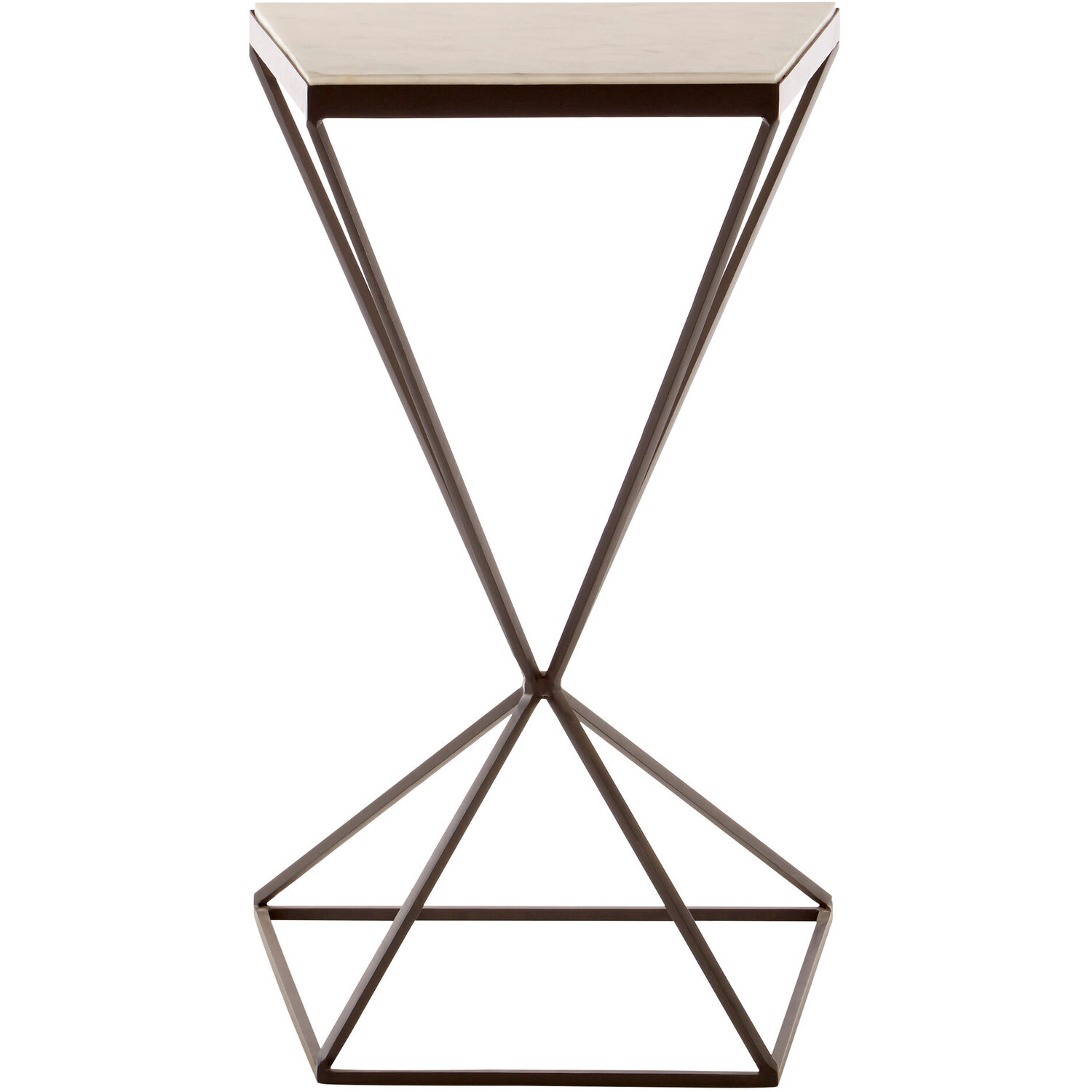 Shalimar Trapezoid Side Table - Brown