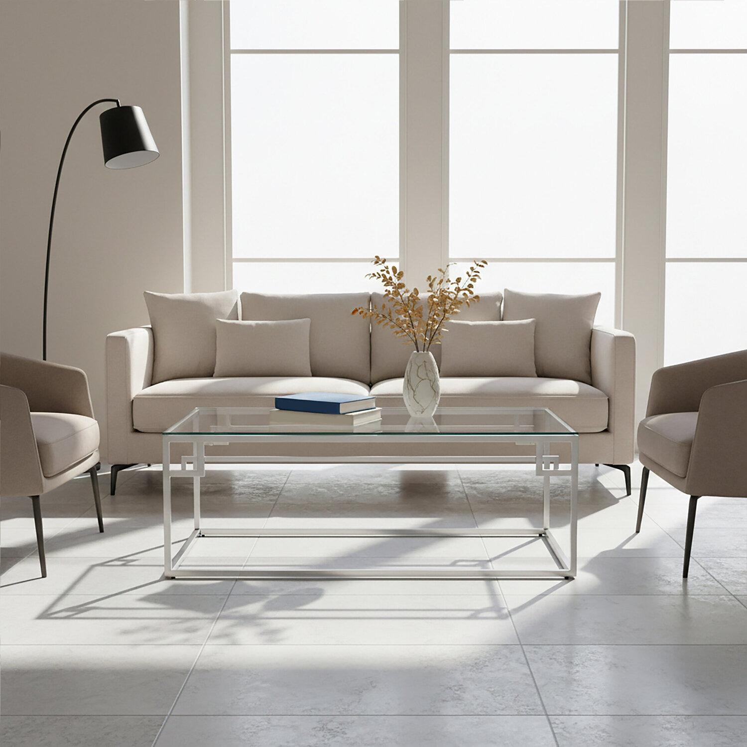 Allure Silver Coffee Table - Silver
