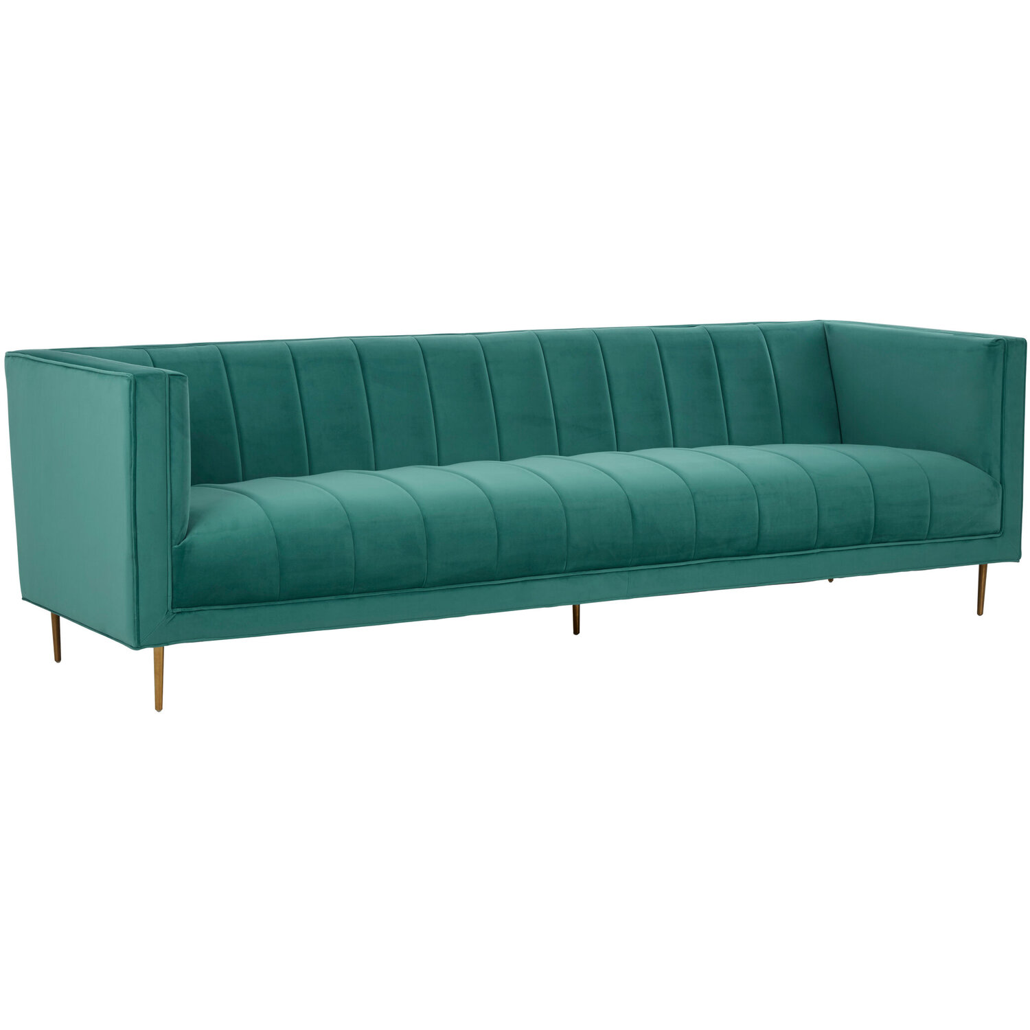 Otylia 3 Seat Green Sofa - Green