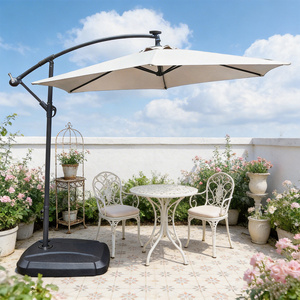 Abrihome Patio Umbrella with Double Vent ¿ Coated Waterproof Fabric, Crank Handle, Ideal for Garden