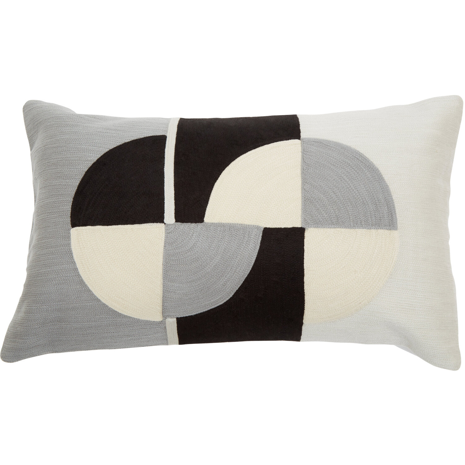 Bosie Ozella Circular Embroidered Rectangular Cushion - Multicolour