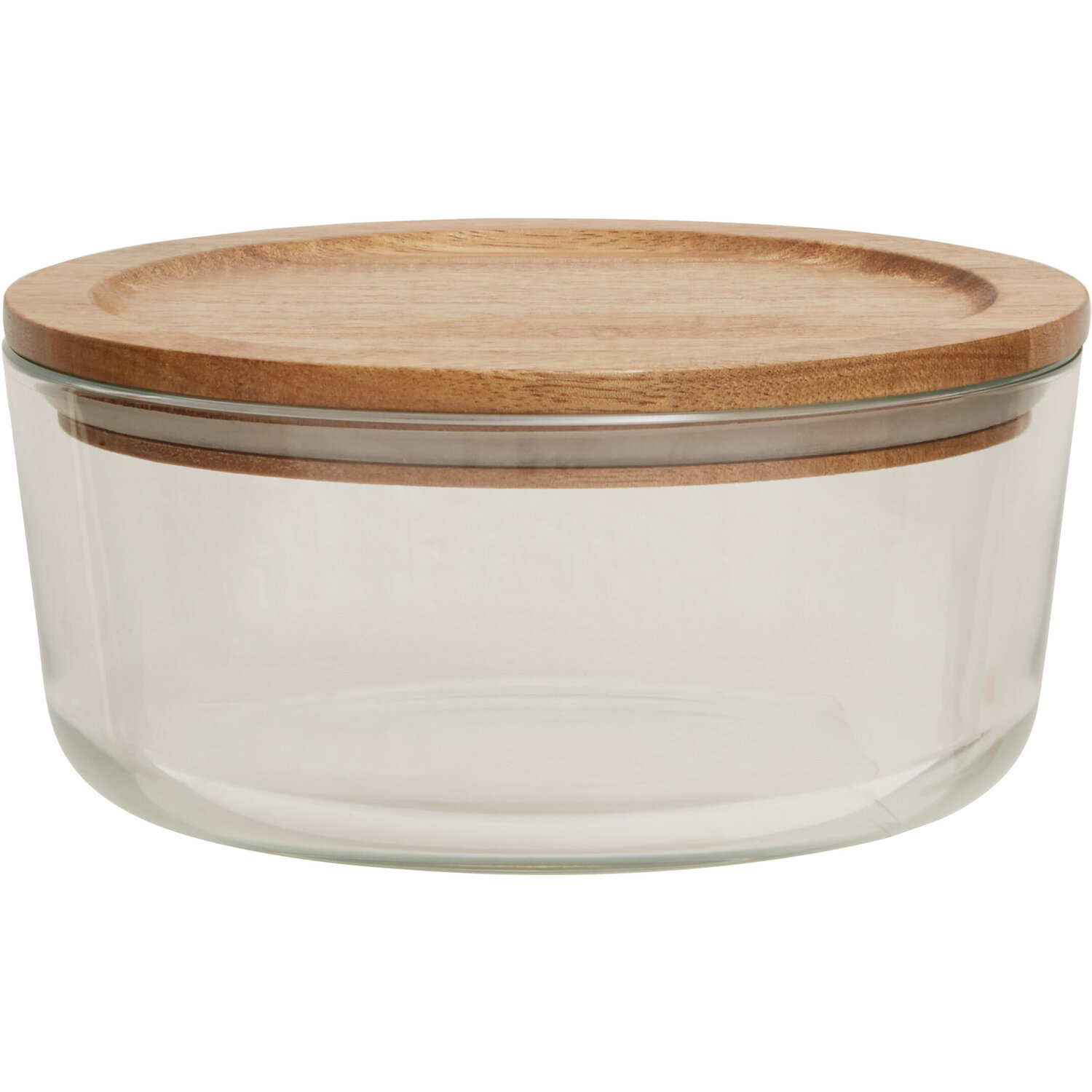 Freska 850ml Glass Container With Acacia Lid - Transparent