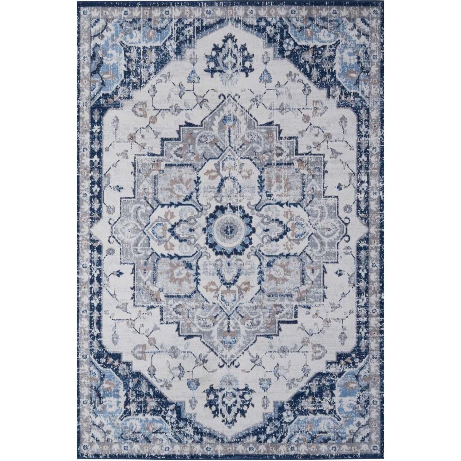 The Rugs Light/Blue Montana Vintage Navy Rugs | 4000 - 240X340 Cm - Image 3