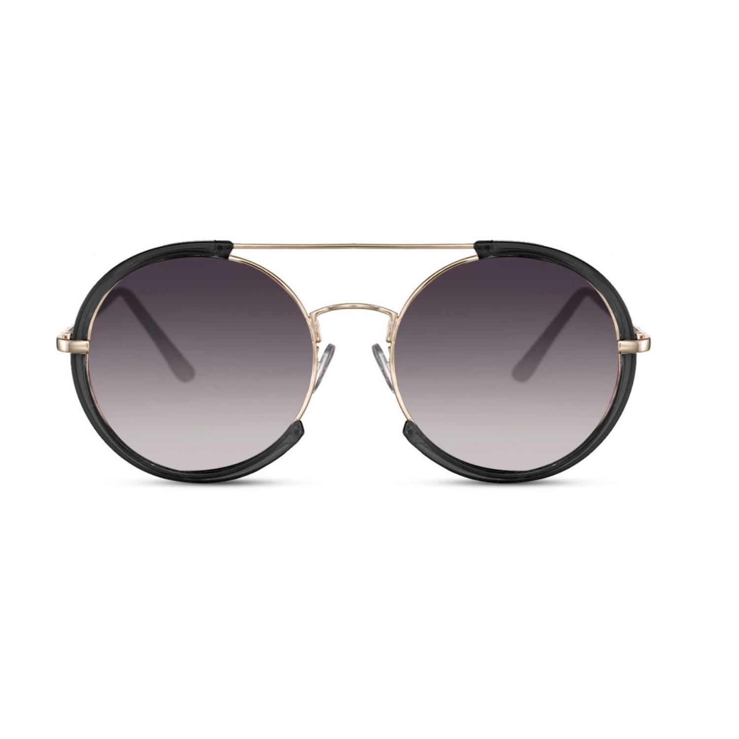 Sunglass Station Explorer Round Unisex Sunglasses - Glossy Black