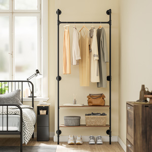 Fixed Pipe Design Wall-Mounted Clothes Rail