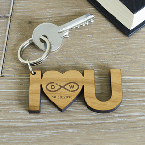 Personalised I Love You Infinty Key Ring