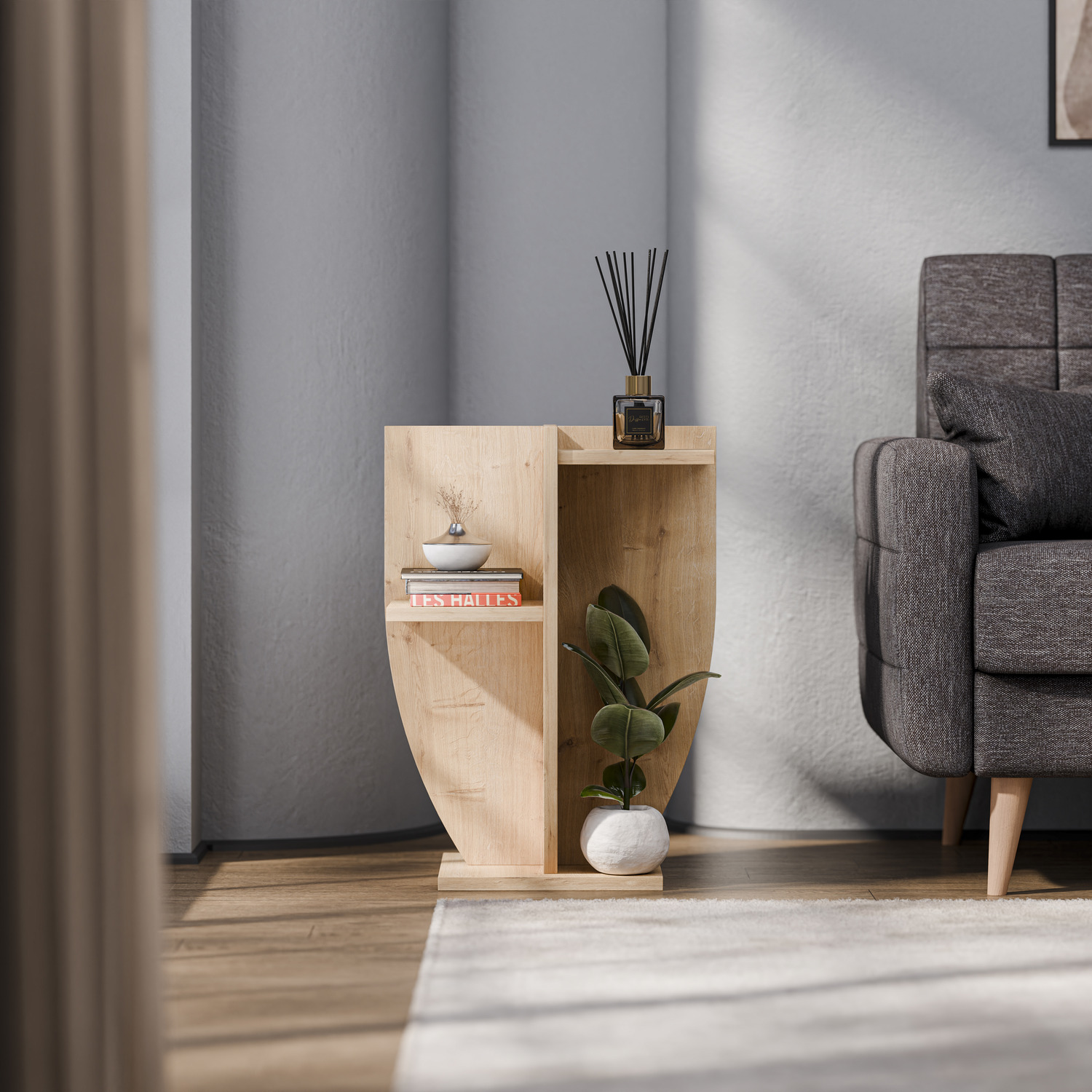 Ceki Plant Stand - Oak