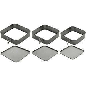 Mari Set Of 3 Spring Form Square Cake Tins