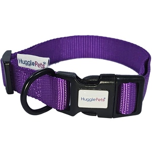HugglePets Adjustable Snappy Dog Collar - Orange, Large