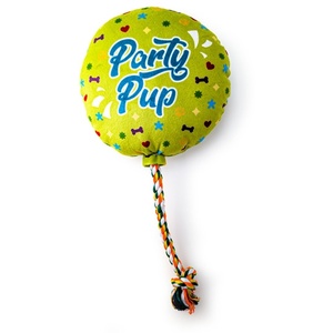 HugglePets Party Pup Balloon Squeaky Dog Toy  - Lime