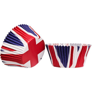Diva I Love Uk Union Jack 40 Piece Large Cupcake Cases