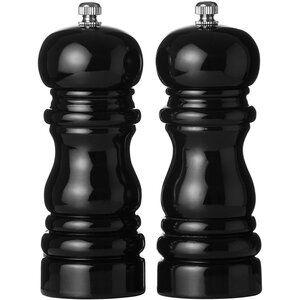 Salta 14cm Black Hi Gloss Salt And Pepper Set