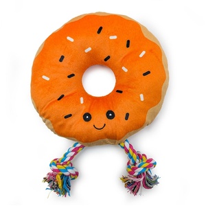 HugglePets Party Pup Donut Squeaky Dog Toy  - Orange