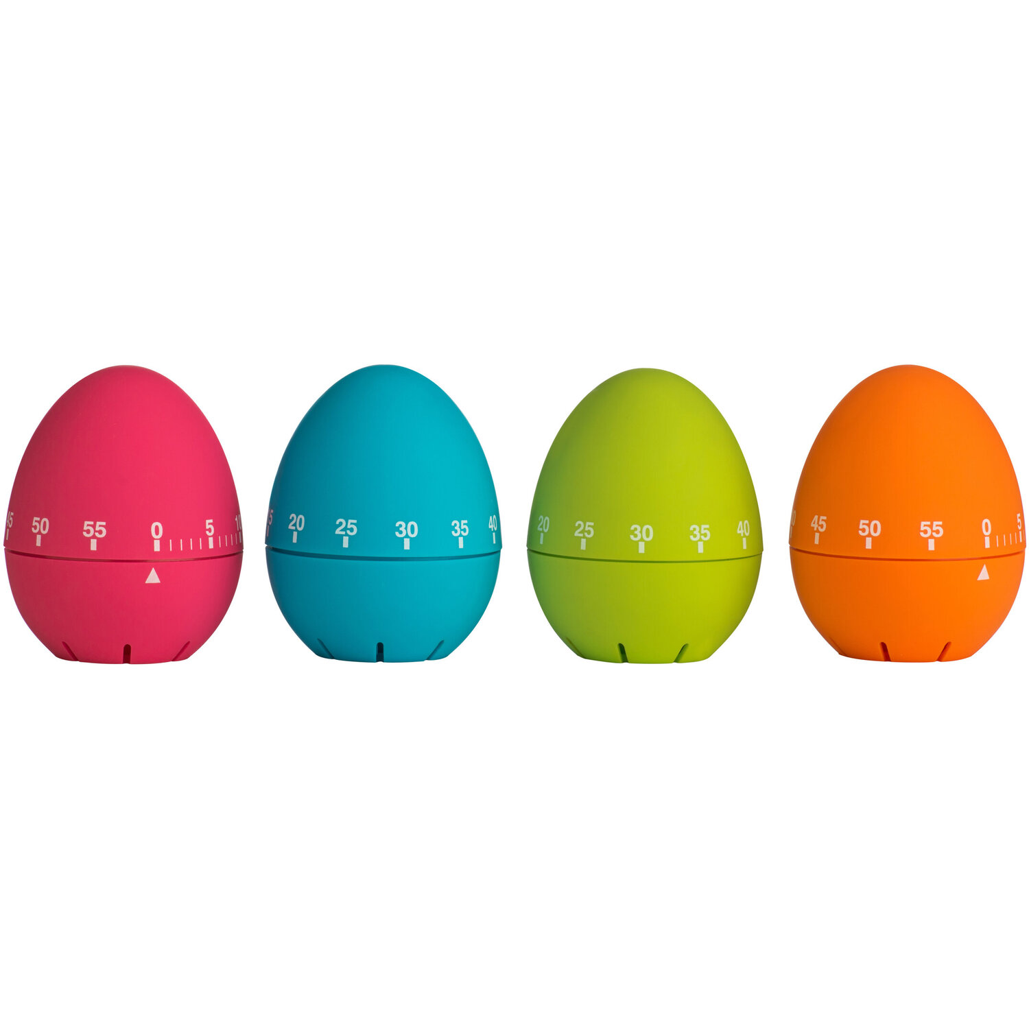 Kelso 4 Assorted Egg Shape Timers - Multi- Colour