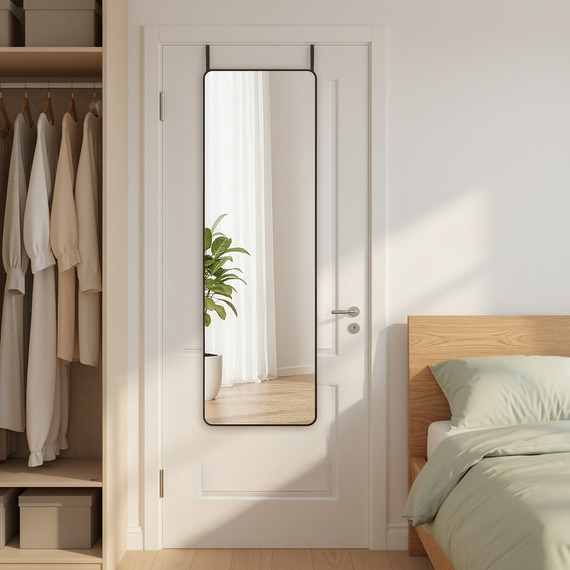 SONGMICS Full Length Hanging Mirror, Over the Door or Wall Mounted