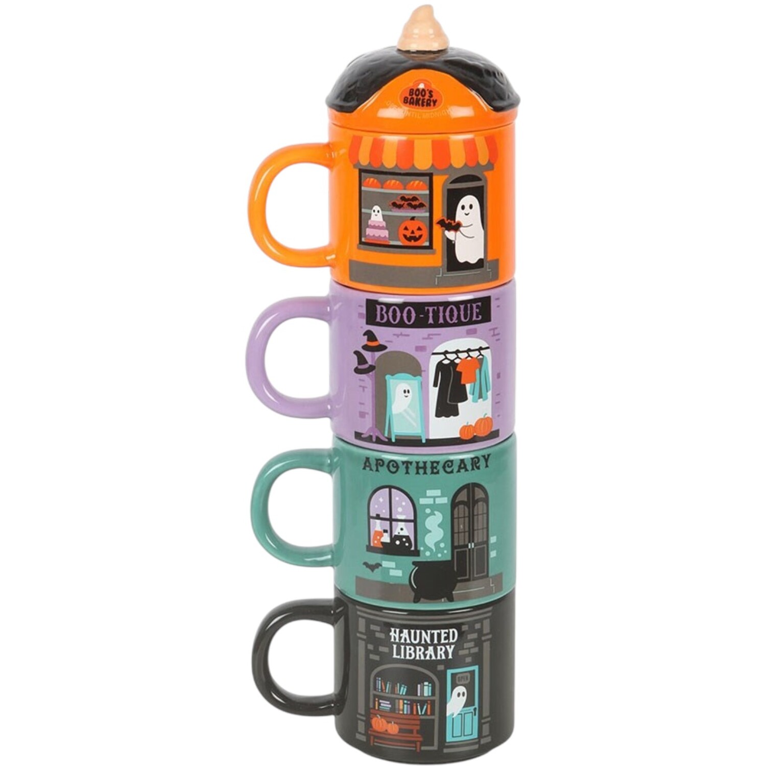 Spooky Street Stacking Mug Set